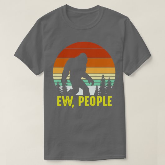 T-shirt Retro Ew People Bigfoot Sasquatch Yeti (Design devant)