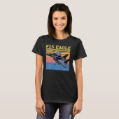 T-shirt Retro F 15 Eagle Military Jet F15 Fighter Jet 4e (Devant entier)