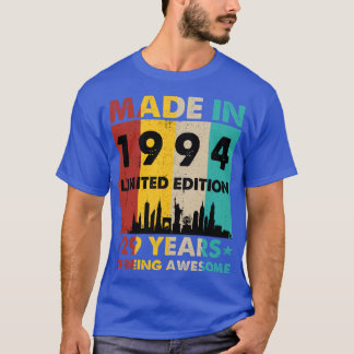 T-shirt Rétro Fabriqué En 1994 Edition Limitée 29 Ans de B