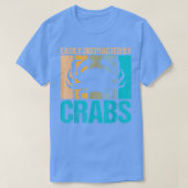 T-shirt Rétro Facilement distrait par les crabes conceptio (Design devant)
