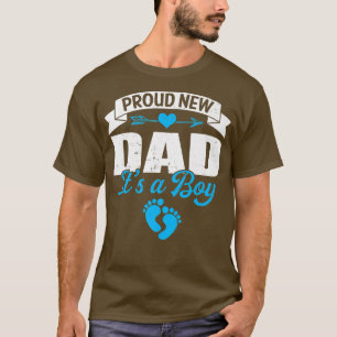 T-shirt Retro Famille Fière Nouveau Papa C'est un garçon G