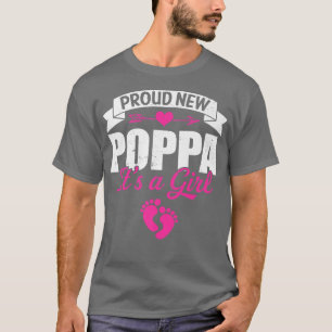 T-shirt Retro Famille Fière Nouveau Poppa C'est une fille