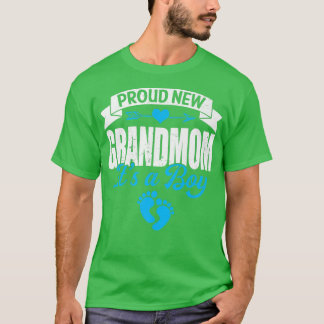 T-shirt Retro Family Proud New Grandmom It's A Boy Gender
