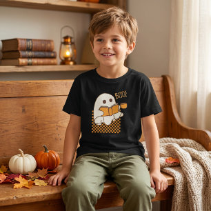 T-shirt Rétro Fantôme Mignon Halloween