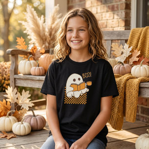 T-shirt Rétro Fantôme Mignon Halloween Jeunesse Effrayant