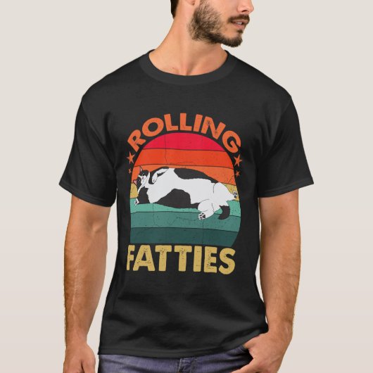 T-shirt Rétro Fat Kitten Tee Drôle Chat Fats Lolling (Devant)