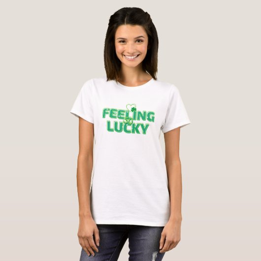 T-shirt Retro Feeling Lucky St Patrick's Day Citer les fem (Devant entier)