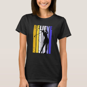 T-shirt Retro Femme Golfeur Anniversaire Femme Filles Enfa