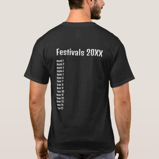 T-shirt Retro Festival Saison 20XX noir (Dos)