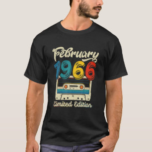 T-shirt Rétro Février 1966 Bande De Cassette 56E Anniversa