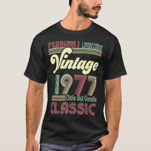 T-shirt Rétro Février 1977 Vintage Oldie Mais Goodie 44e