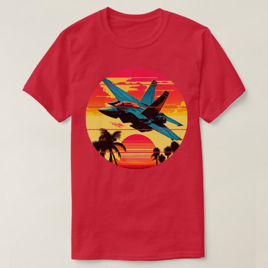 T-shirt Retro Fighter Jet (Design devant)