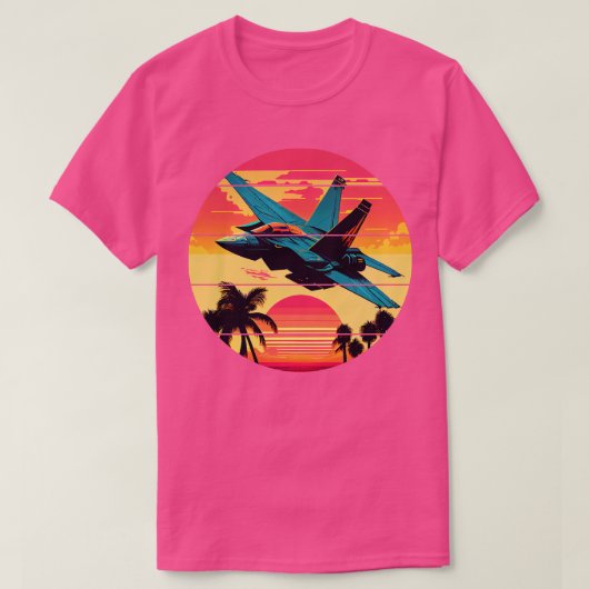 T-shirt Retro Fighter Jet (Design devant)