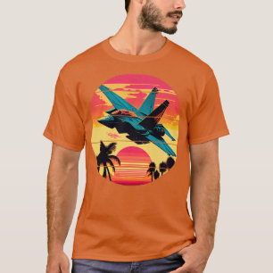 T-shirt Retro Fighter Jet
