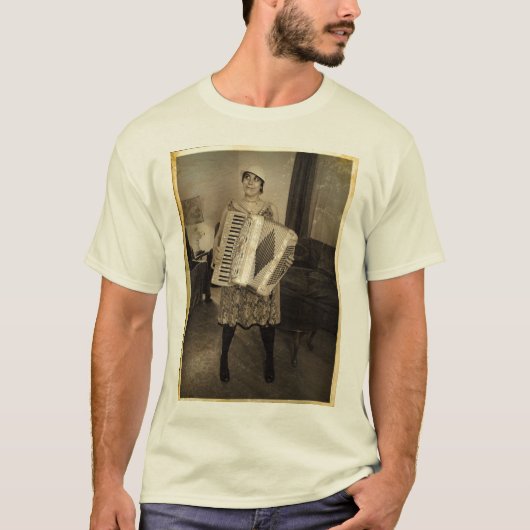 T-shirt Rétro fille d'accordéon (Devant)