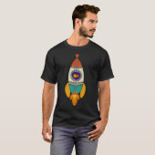 T-shirt Retro Fish la fusée (Devant entier)