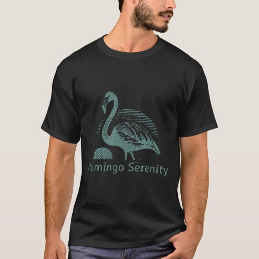 T-shirt Retro Flamingo Sunset Funny 70s 80s 90s Men Women (Devant)