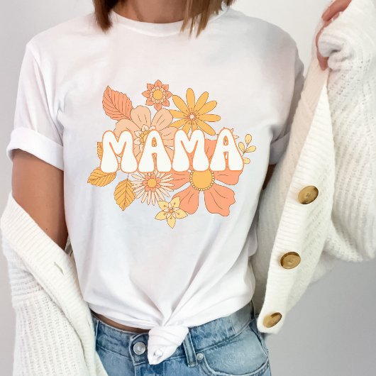 T-shirt Retro Floral Mama