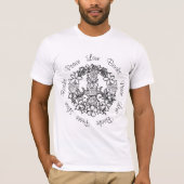 T-shirt Retro Floral Peace Looks (Devant)