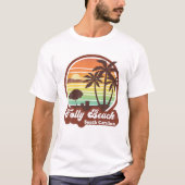 T-shirt Rétro Folly Beach Caroline du Sud (Devant)