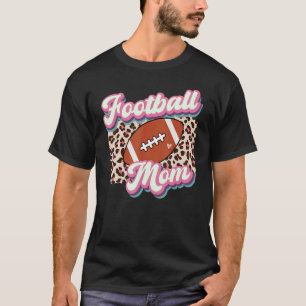 T-shirt Retro Football Maman Leopard Mama Football América