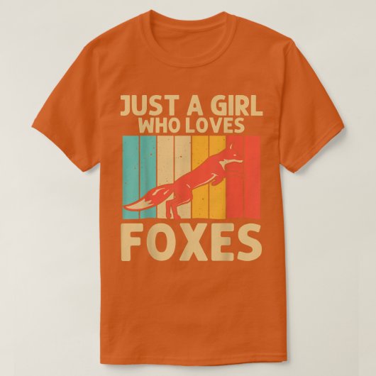 T-shirt Retro Fox Design Pour Filles Enfants Femmes Wild F (Design devant)