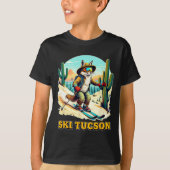 T-shirt Retro Fox Ski En Tucson Desert Adventure Ski Ar (Devant)