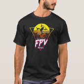 T-shirt Rétro Freestyle Fpv Racing Drone Pilote Acro Quadc (Devant)