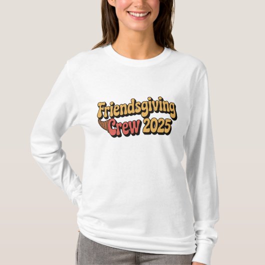 T-shirt Retro Friendsgiving Tee for Family & Friends   (Devant)