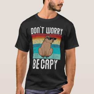 T-shirt Retro Funny Capybara Ne Pas S'Inquiéter Être Capy_