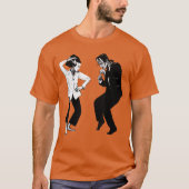 T-shirt Retro Funny Frankenstein Monster and Bride Dancing (Devant)