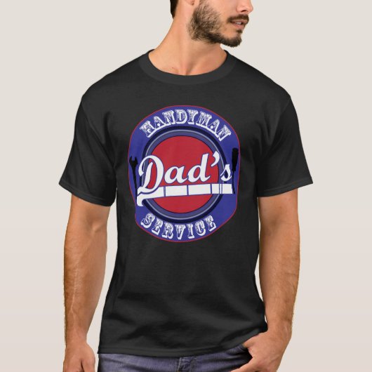 T-shirt Retro Funny Handyman Papa (Devant)