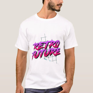 T-shirt "Retro Future - Bold Neon Typografy with Aest 80