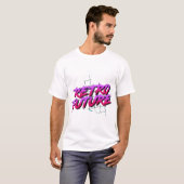 T-shirt "Retro Future - Bold Neon Typografy with Aest 80 (Devant entier)