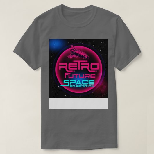 T-shirt Retro Future Space Corp (Design devant)