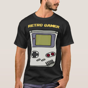 T-shirt Retro Gamer 1980s 1990s Système de Jeux de poche H