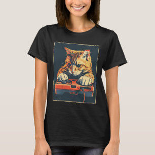 T-shirt Retro Gamer Chat Avoir Une Console De Jeu Amusante