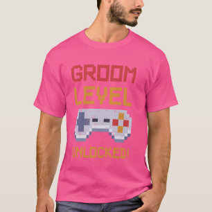 T-Shirt Rétro Gamer Niveau Marié Débloqué Enterrem