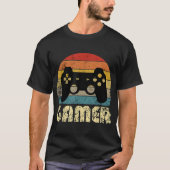 T-shirt Retro Gamer Vintage Game Controller Design (Devant)