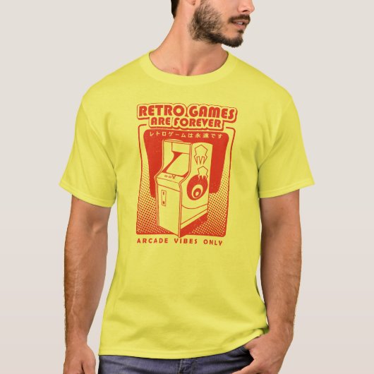 T-shirt Retro Games Are Forever (Devant)