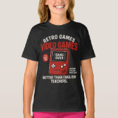T-shirt Retro games video games teaching english since (Devant)
