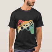 T-shirt Retro Gaming Controller Vintage Design (Devant)