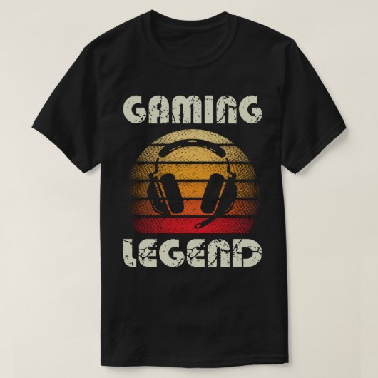 T-shirt Retro Gaming Legend Design (Design devant)