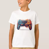 T-shirt Retro Gaming Splash Art Graphic Tee pour les joueu (Devant)