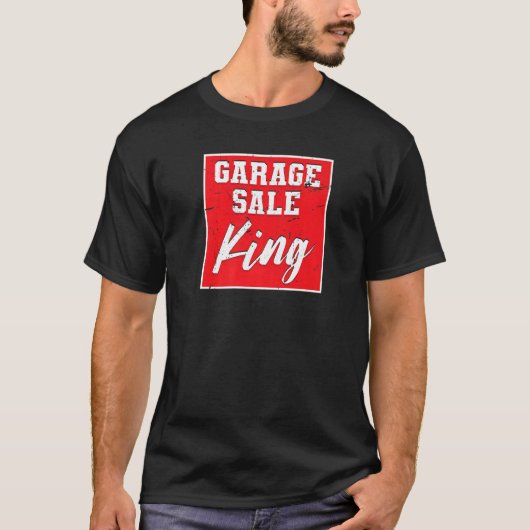 T-shirt Retro Garage Vente King Thrifter Thrifter (Devant)
