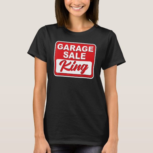T-shirt Retro Garage Vente King Thrifting (Devant)