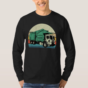 T-shirt Retro Garbage Truck Dump Collector Recyclage