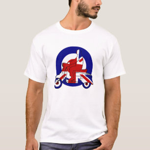 T-shirt Rétro garçon R-U de scooter de mod