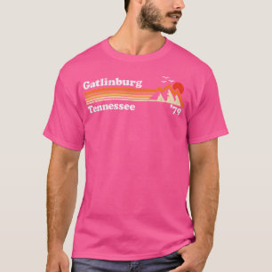 T-shirt Retro Gatlinburg Tennessee Mounts Randonnée Campin