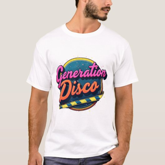T-Shirt Rétro Génération Disco - Tee Disco Unisexe (Devant)